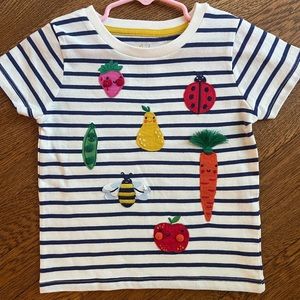 Mini Boden Vegetable Appliqué Shirt NWOT: Never worn or washed.